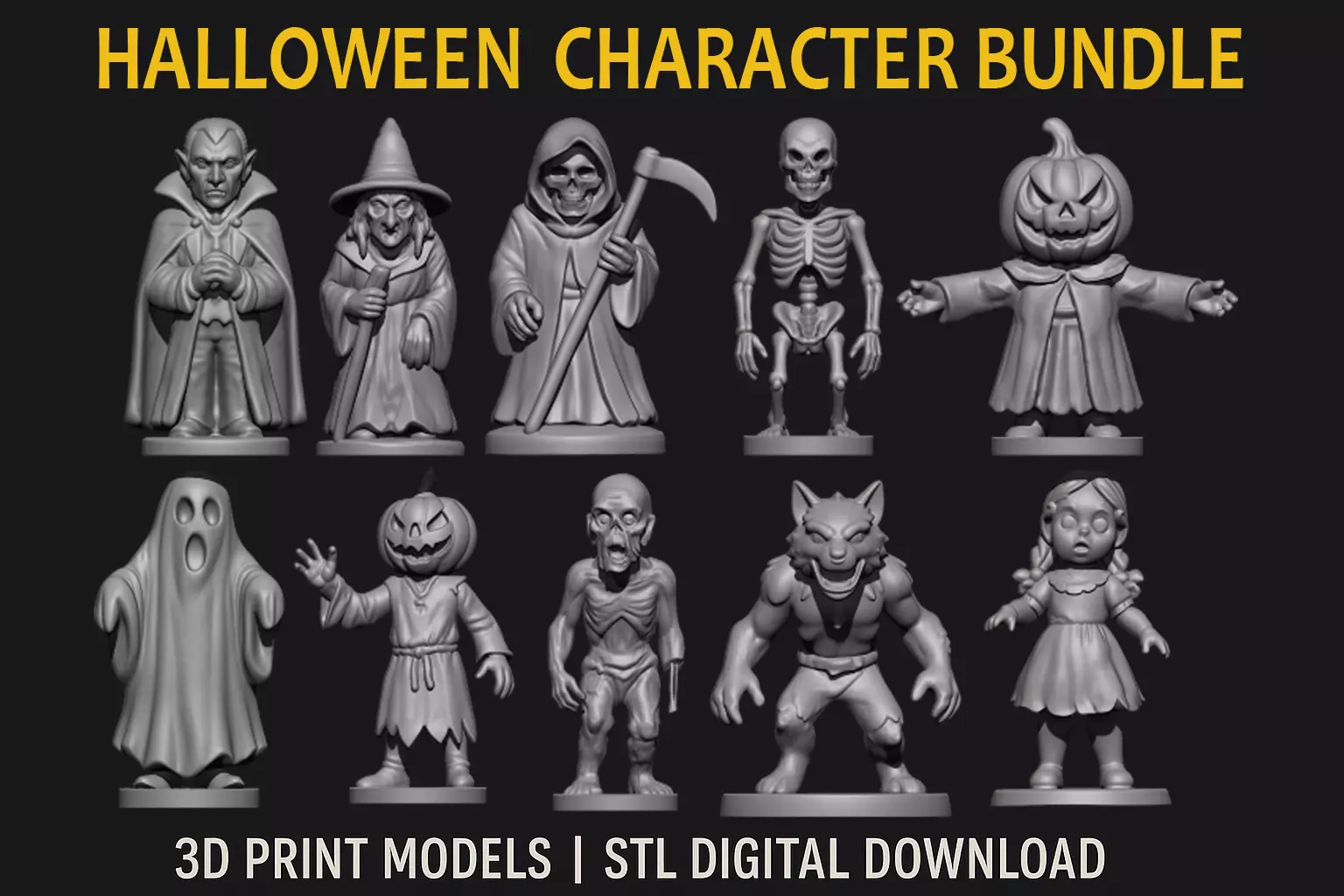 Halloween Character Bundle 3D print model