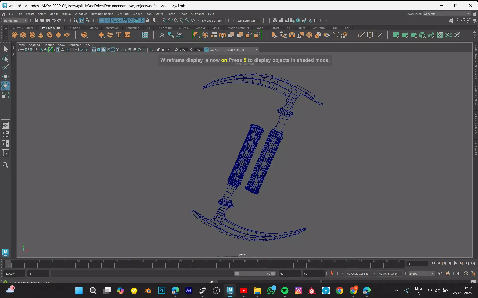 KAMA SWORD  Low-poly 3D model_4