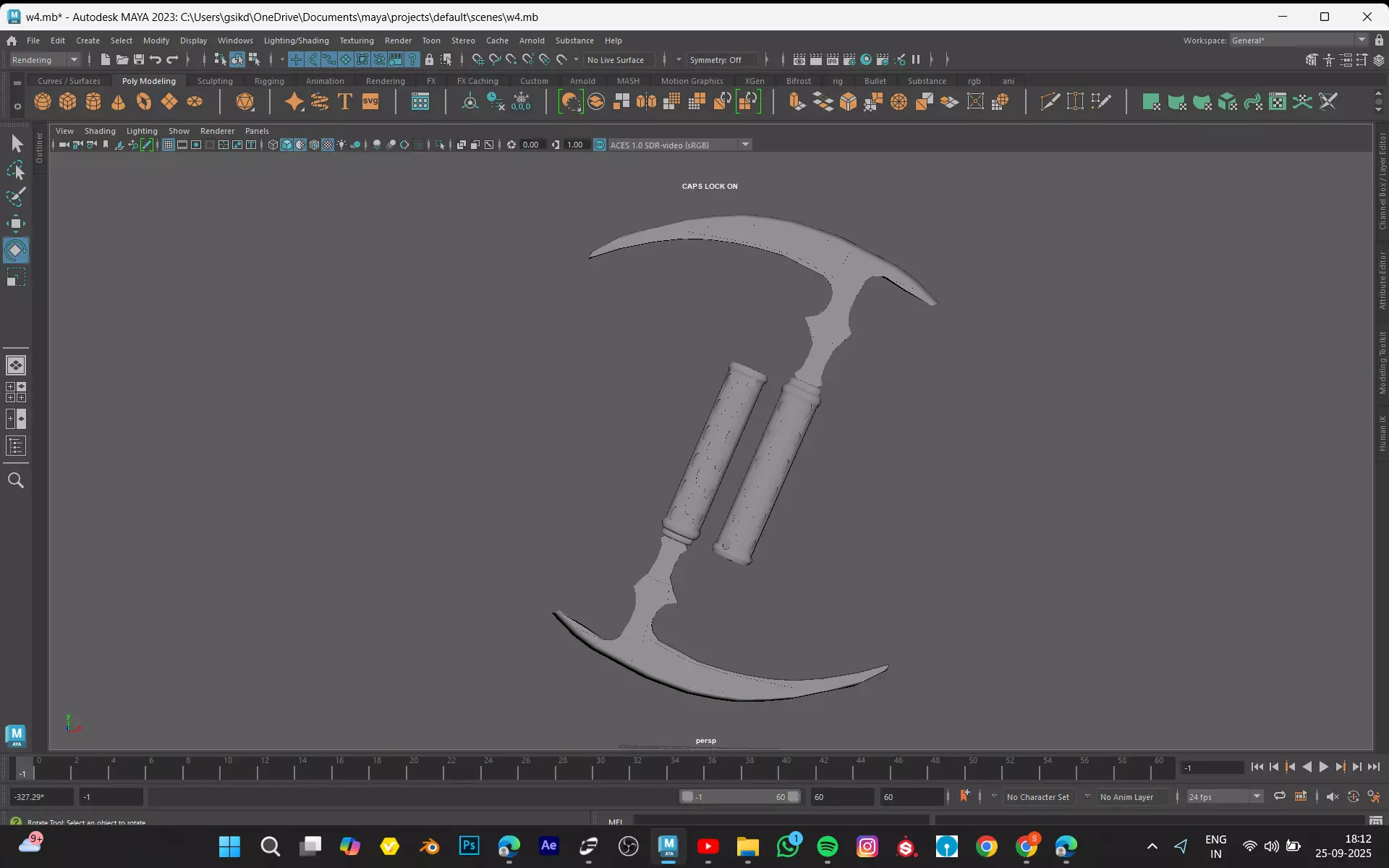 KAMA SWORD  Low-poly 3D model_3