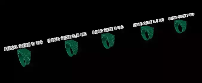 nugget rings with 10 different ring sizes