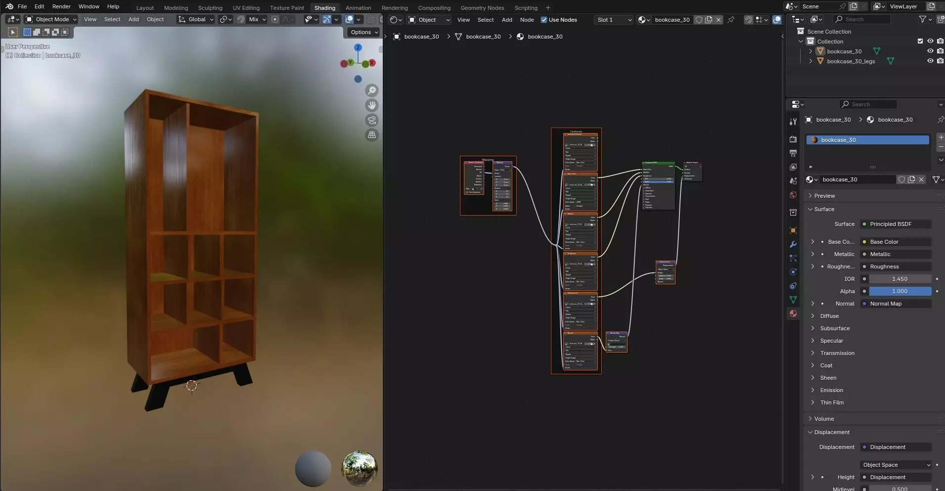 Bookcase CG30 3D model_11