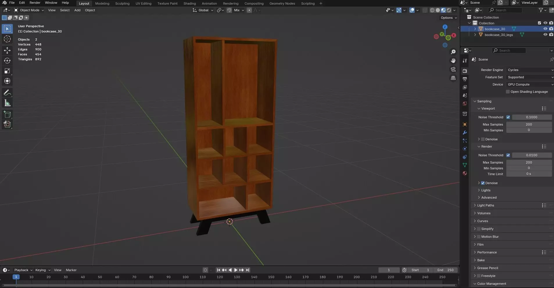 Bookcase CG30 3D model_8