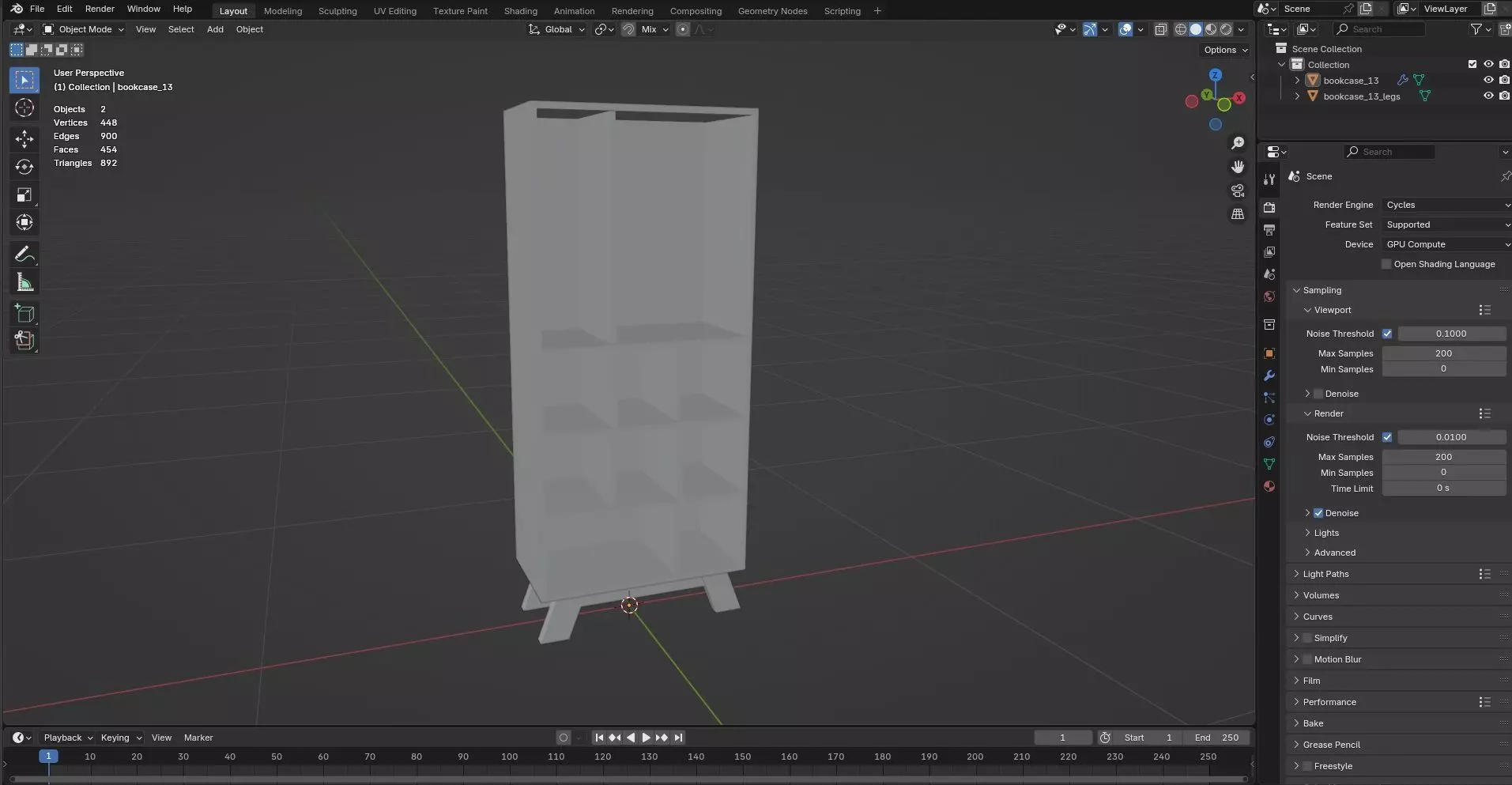 Bookcase CG30 3D model_7