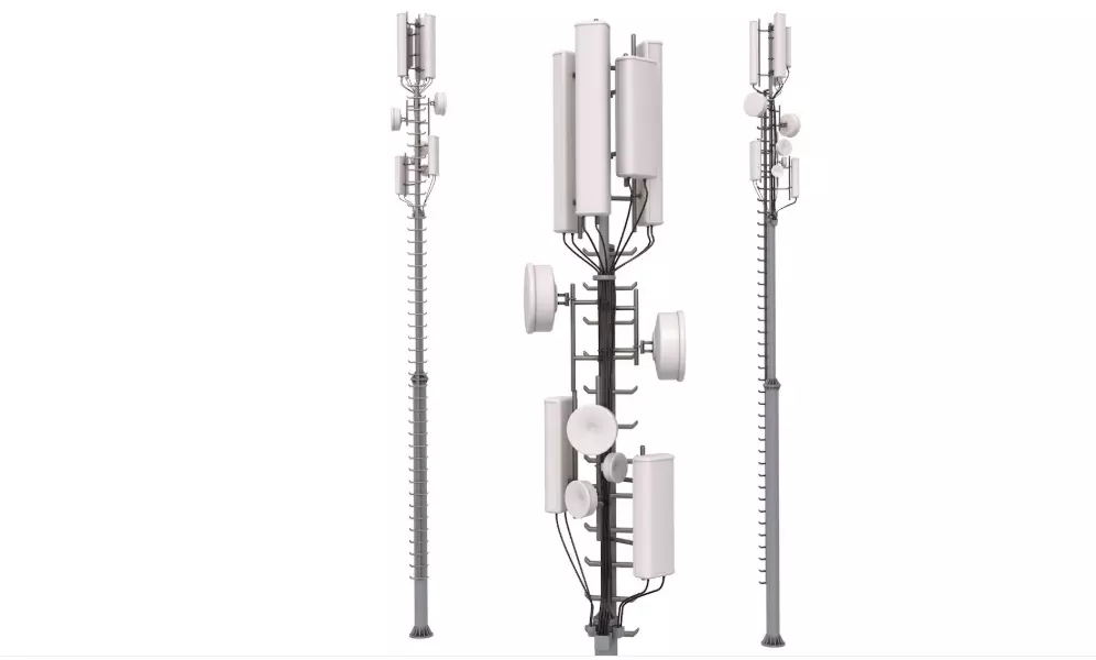 Large Cell Phone Tower 3D model