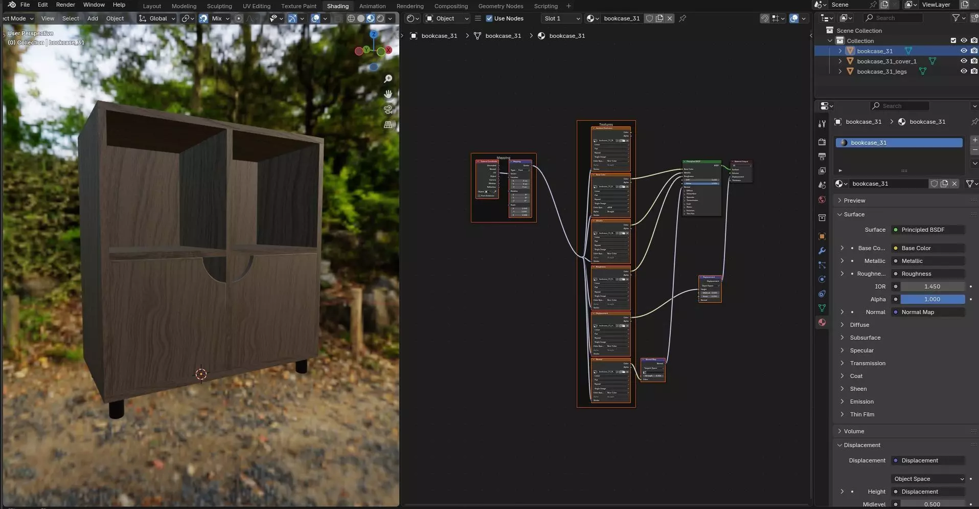 Bookcase CG31 3D model_11