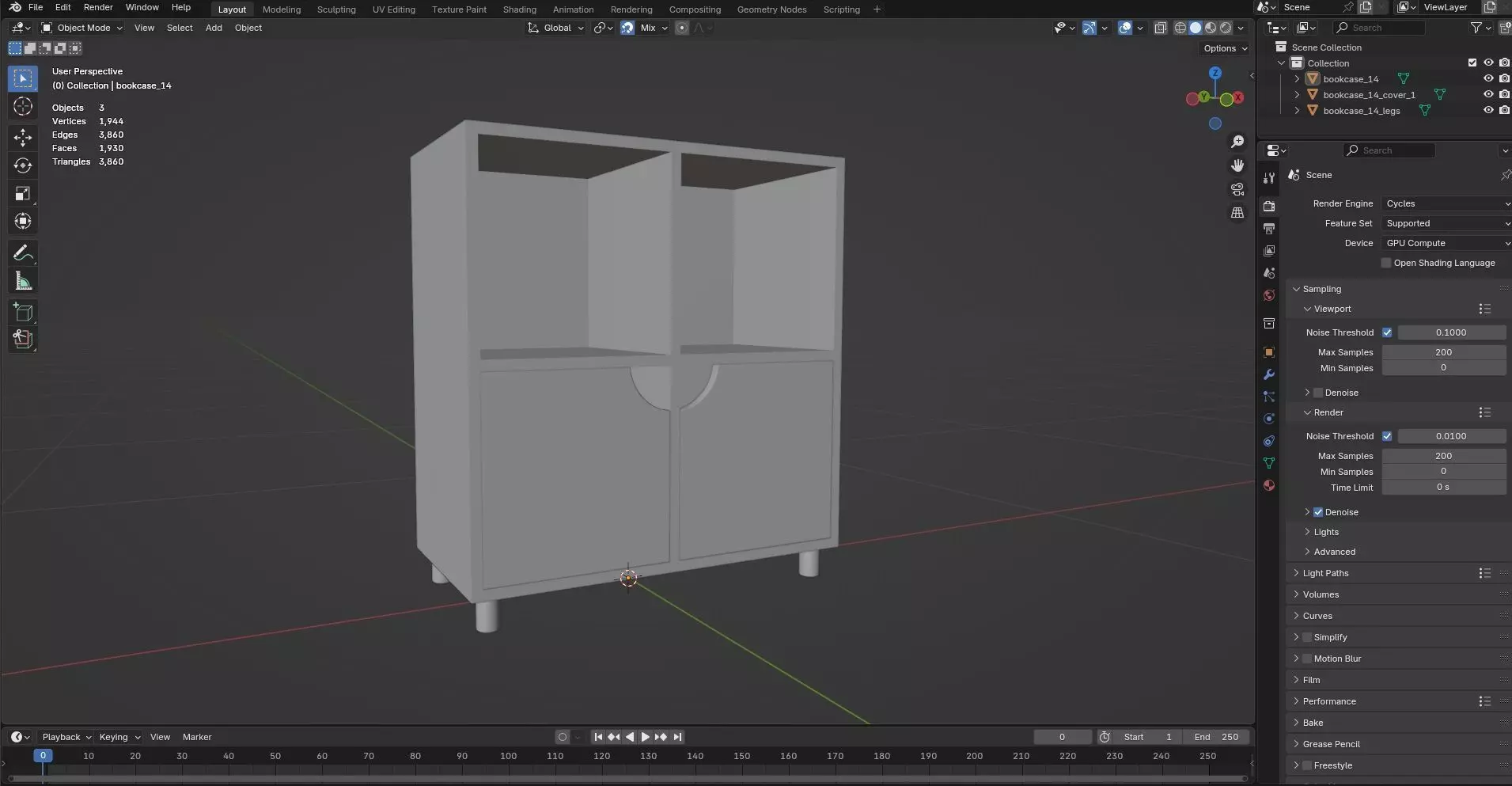 Bookcase CG31 3D model_7