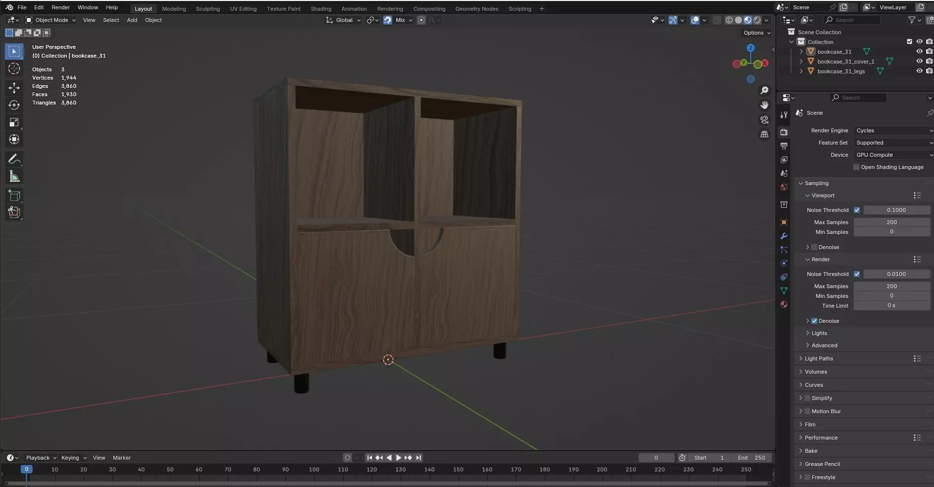 Bookcase CG31 3D model_8