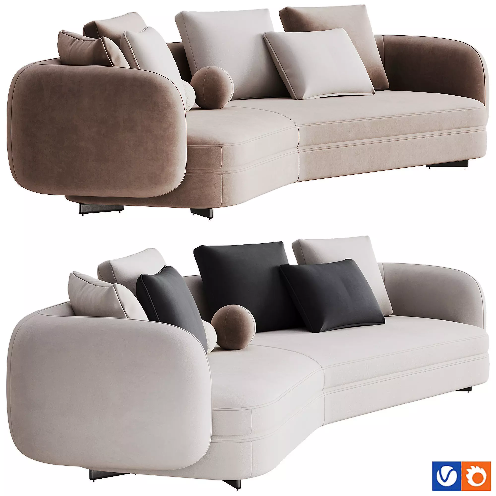 aint Germain System Sofa By Poliform 3D model