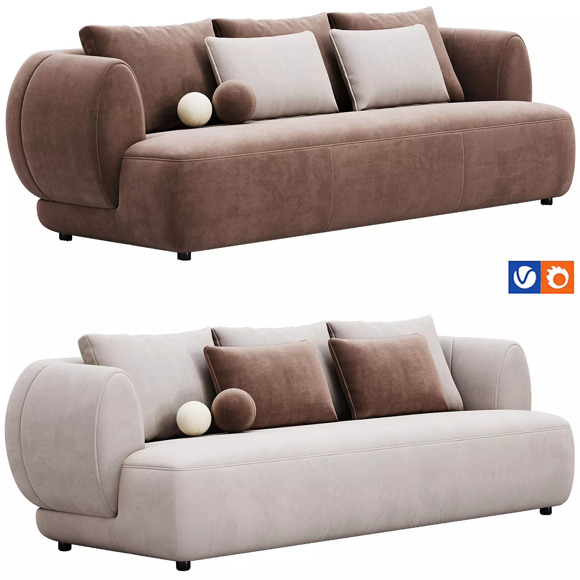 Botero 306 Sofa By Sicis 3D model