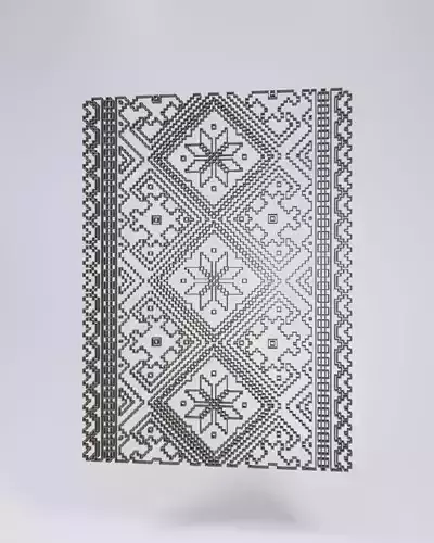 Ornamental 3D Wall Panel  Ethnic Geometric Pattern