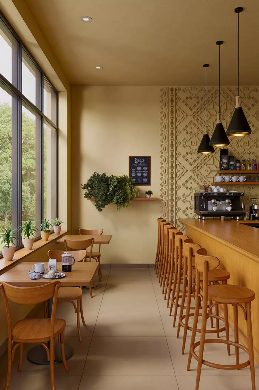 Ornamental 3D Wall Panel Ethnic Geometric Pattern Low-poly 3D model_2