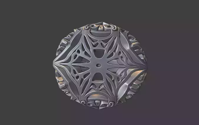 chunky filigree geometric ring