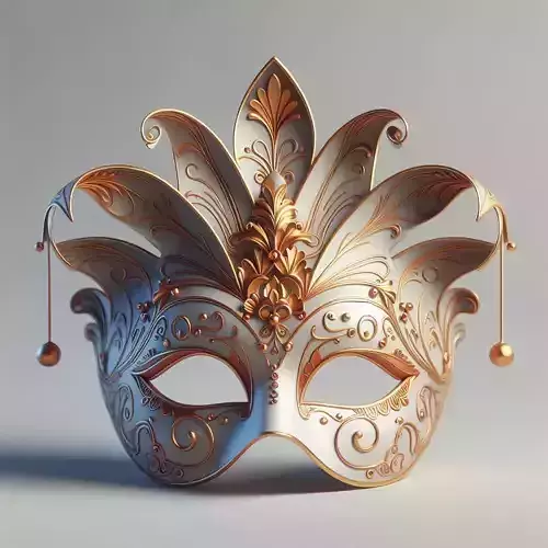 2333Venetian Carnival Mask Color 3D Model magic