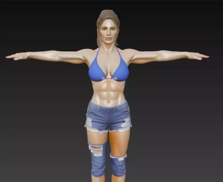 Female 3d Model for Gaming 3D model_1