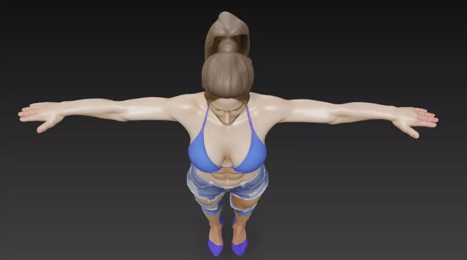 Female 3d Model for Gaming 3D model_6