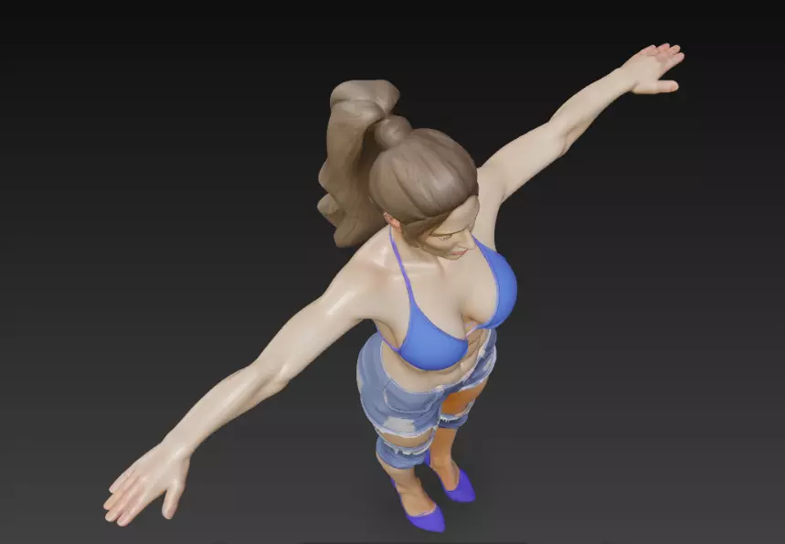 Female 3d Model for Gaming 3D model_0