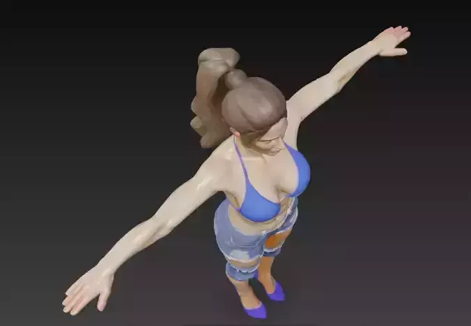 Female 3d Model for Gaming 3D model