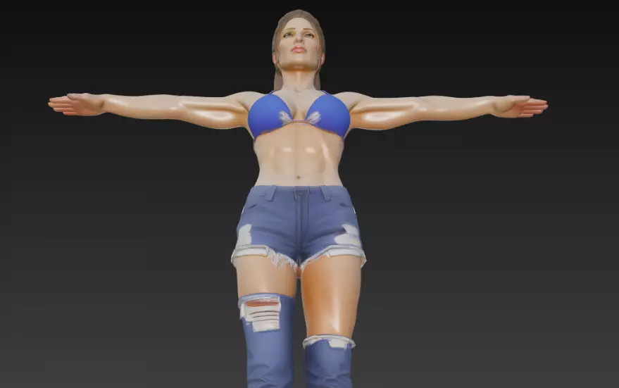 Female 3d Model for Gaming 3D model_4