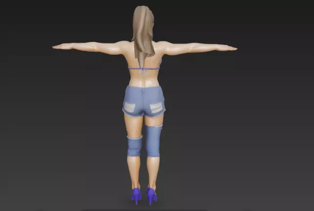 Female 3d Model for Gaming 3D model_3