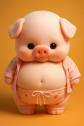 Pajama Pig Ready for Sleep