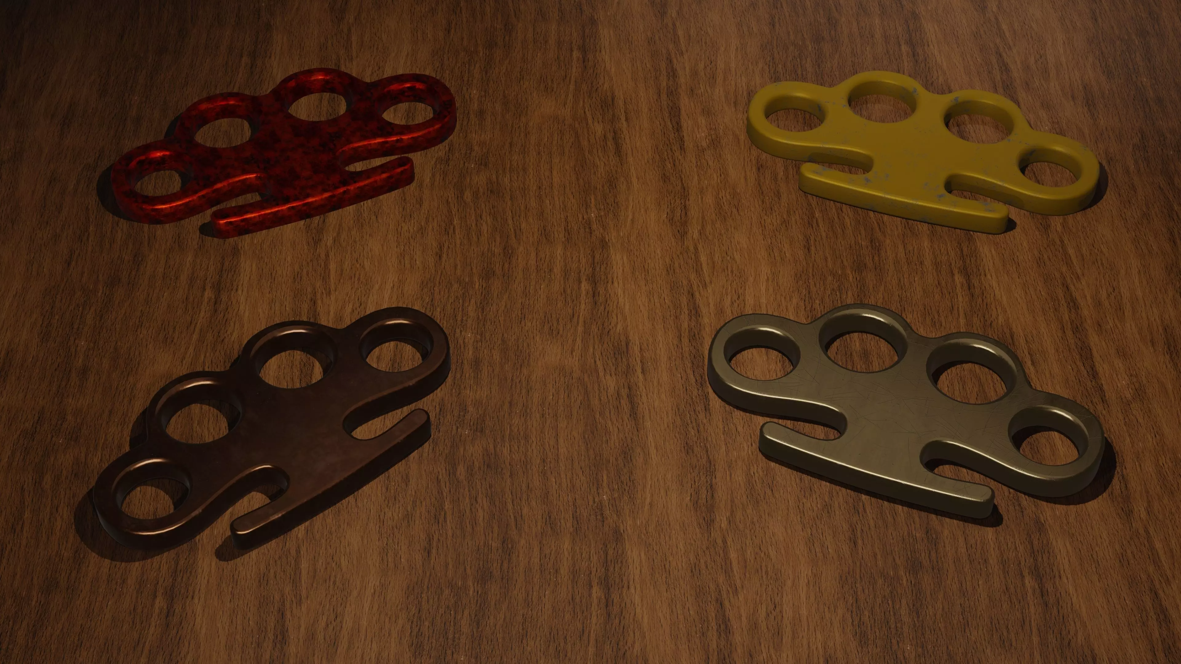 knuckleduster Low-poly 3D model_0