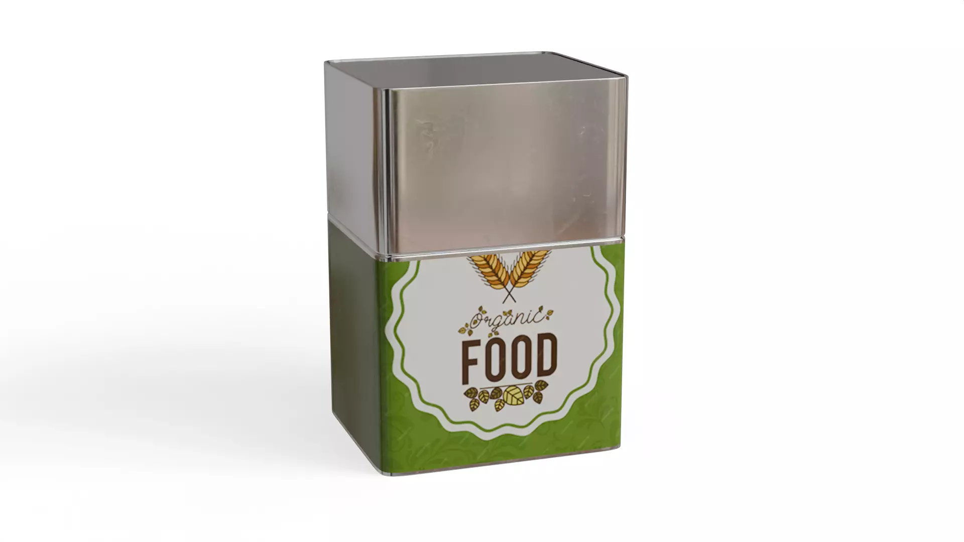 Square tin can 3D model_0