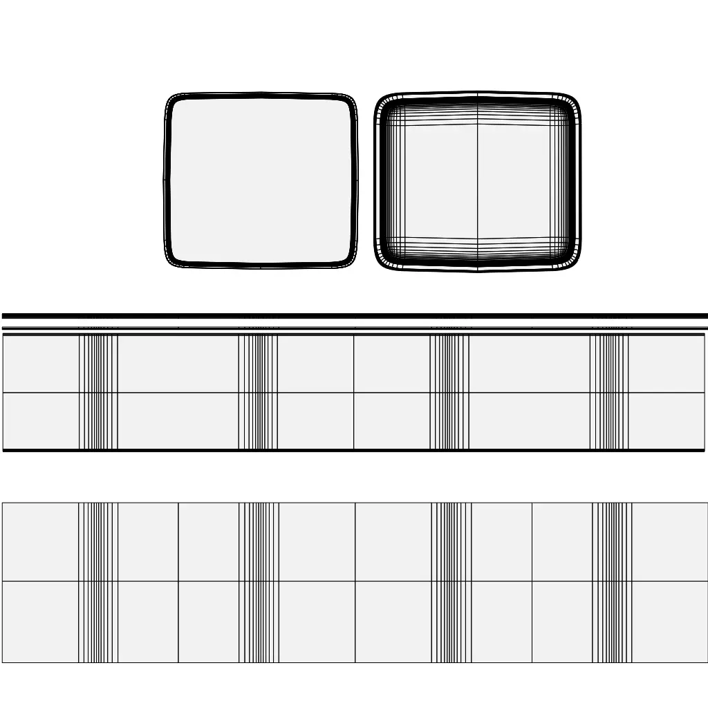 Square tin can 3D model_4