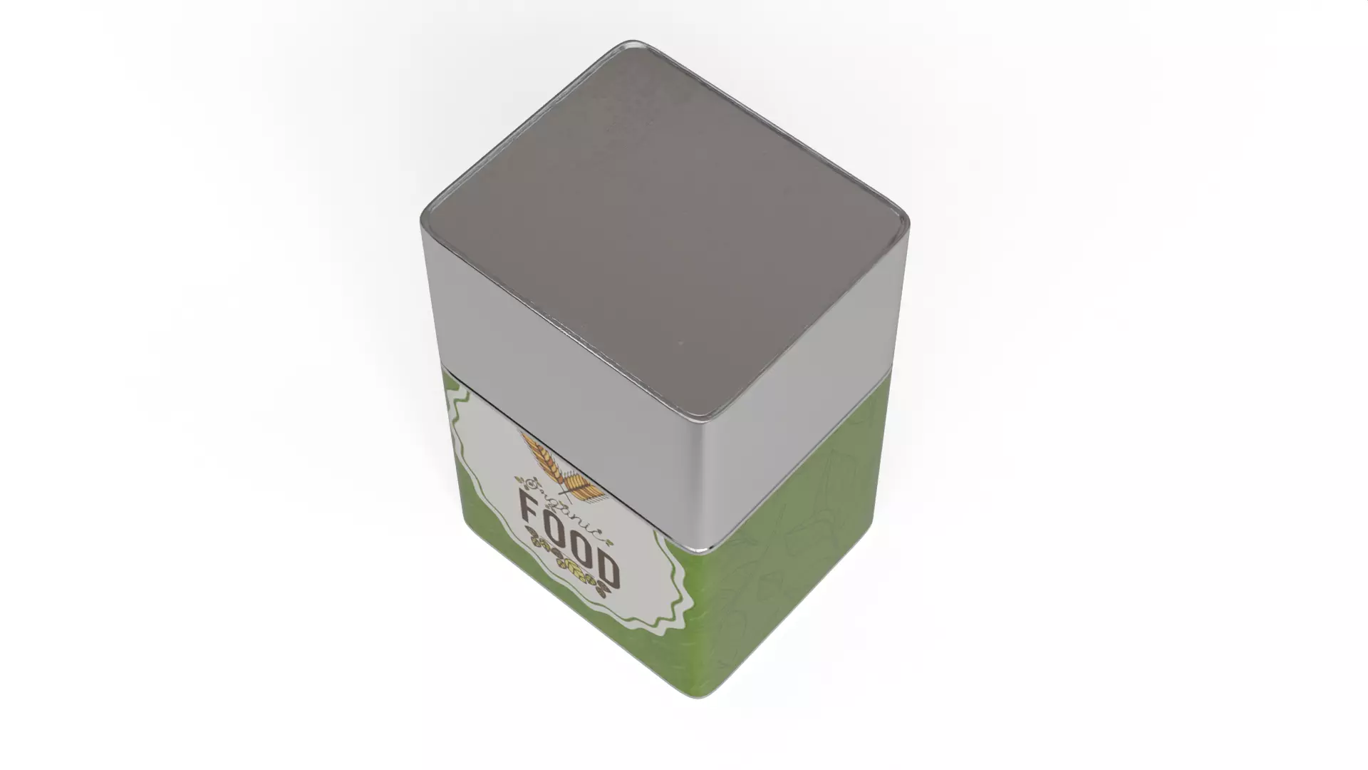 Square tin can 3D model_3