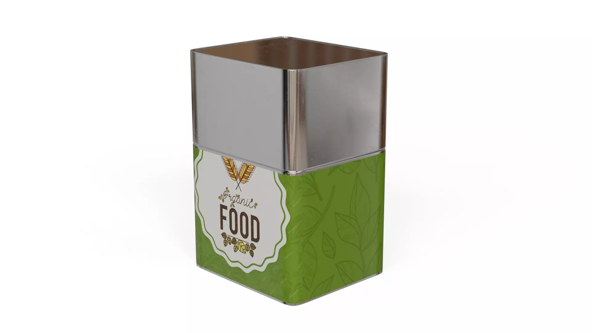 Square tin can 3D model_2