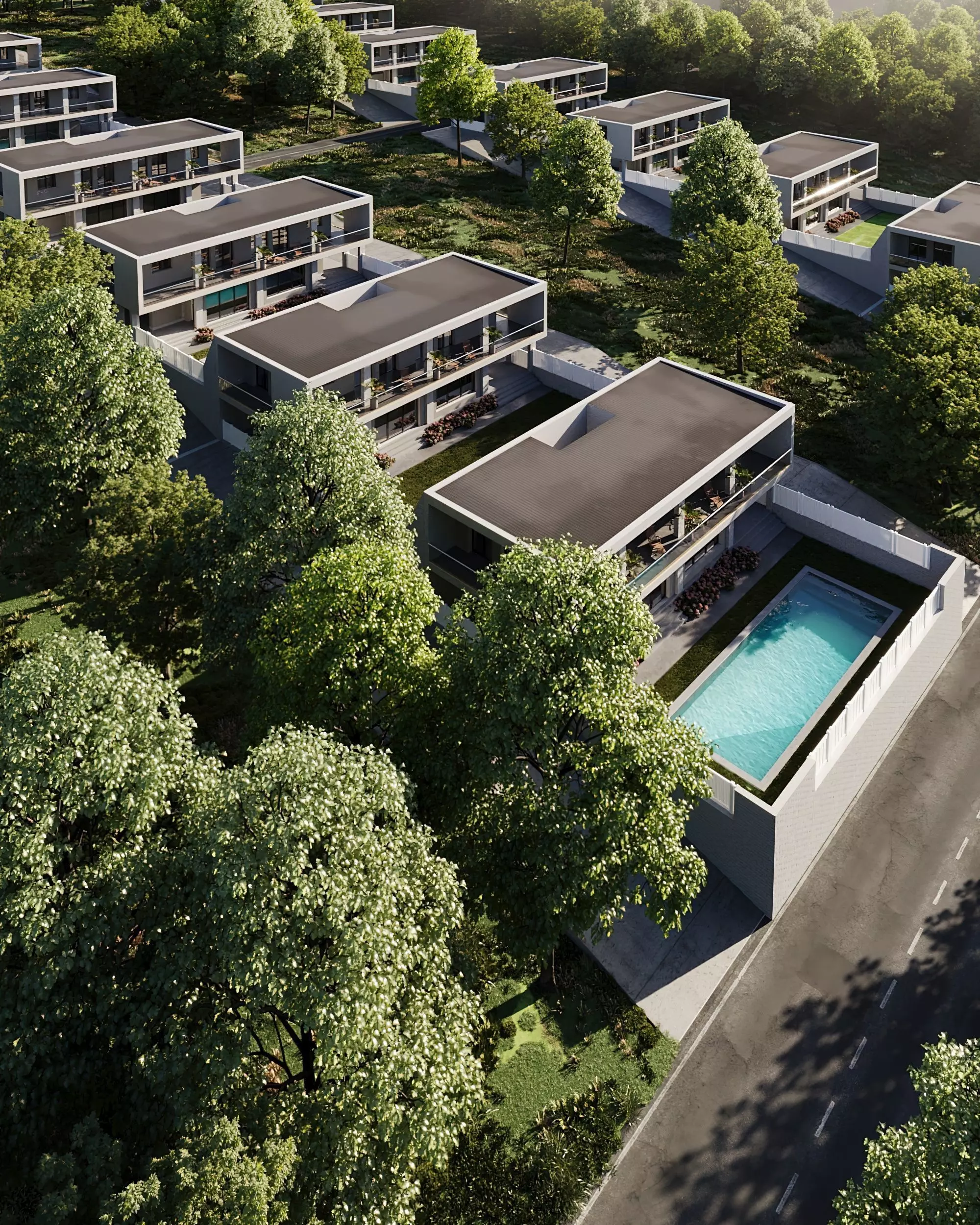 Villas Masterplan 3D model_0