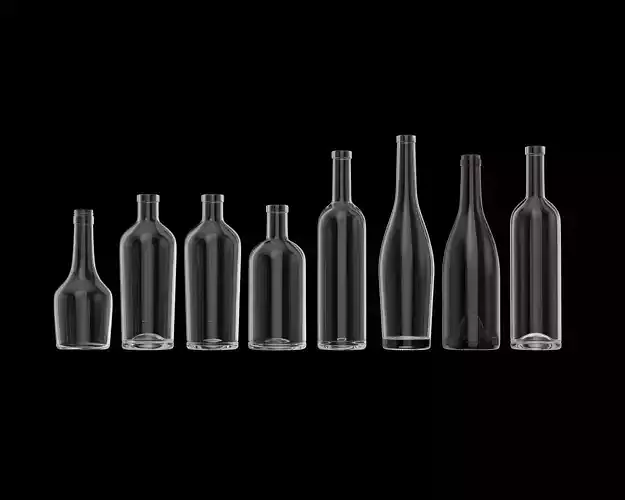 O-I Bottles - GLASS CATALOG 3D model