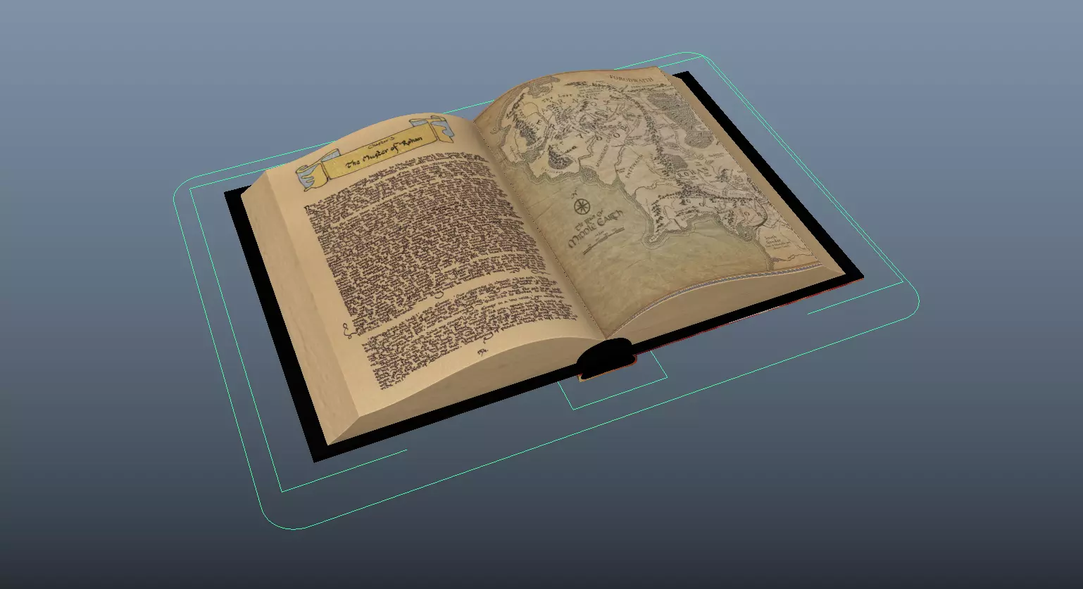 Realistic Book Rig- Fully Rigged and Animatable 3D Model 3D model_2