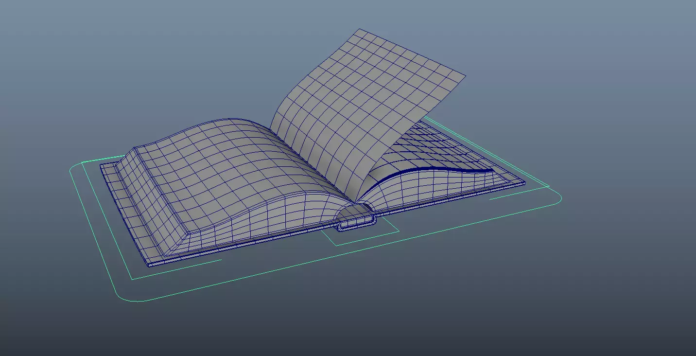 Realistic Book Rig- Fully Rigged and Animatable 3D Model 3D model_4