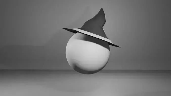 Low-poly Witch Hat -Game Ready 