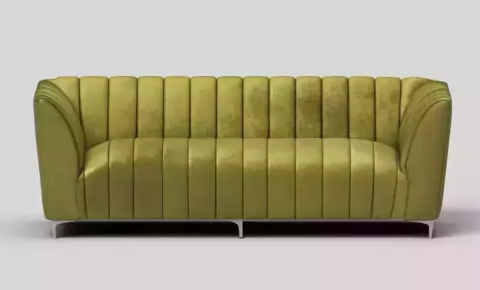 Modern Olive Green Velvet Sofa