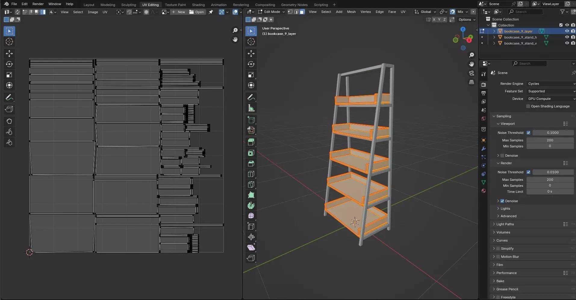 Bookcase CG43 3D model_10