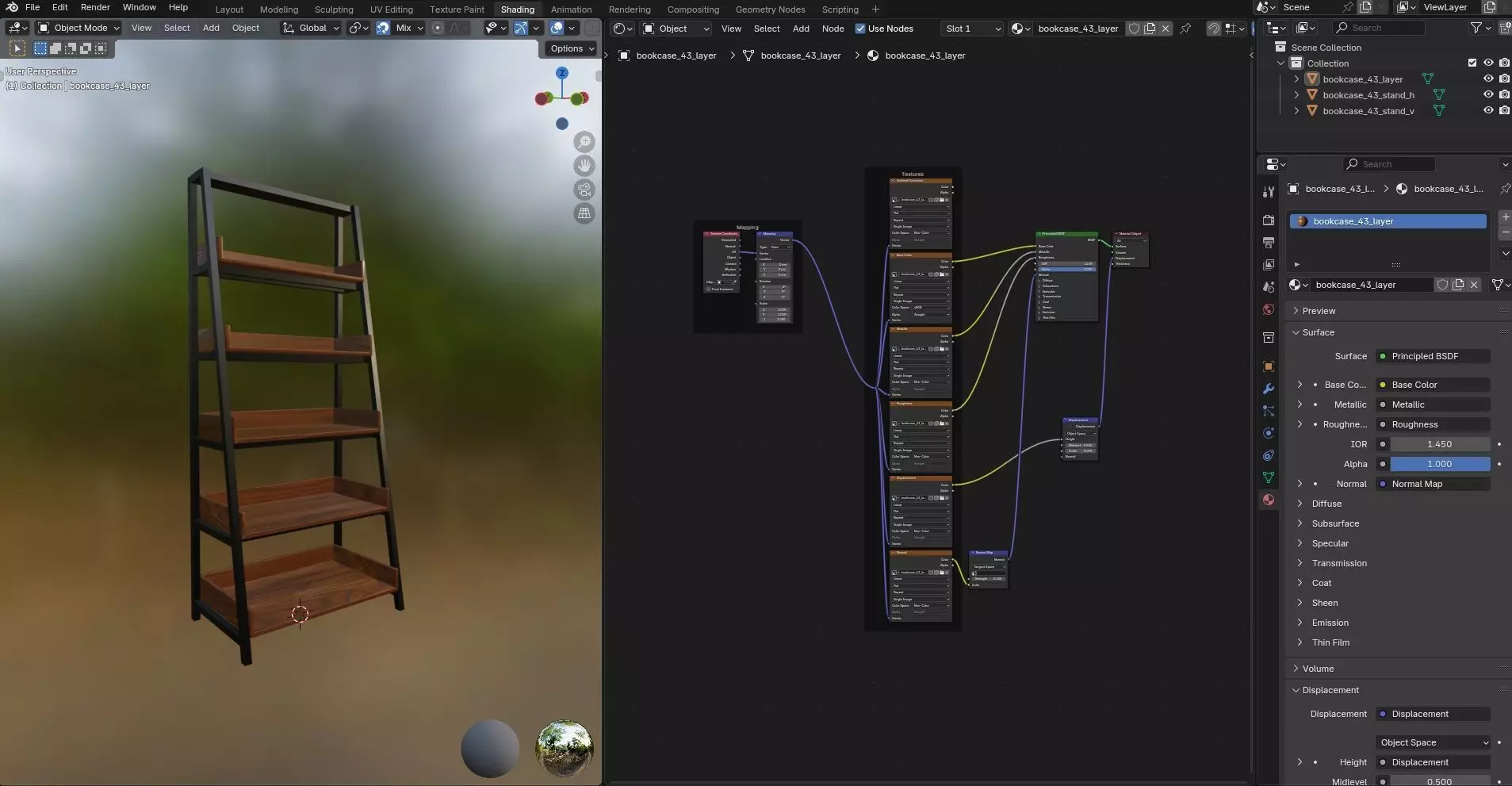 Bookcase CG43 3D model_11