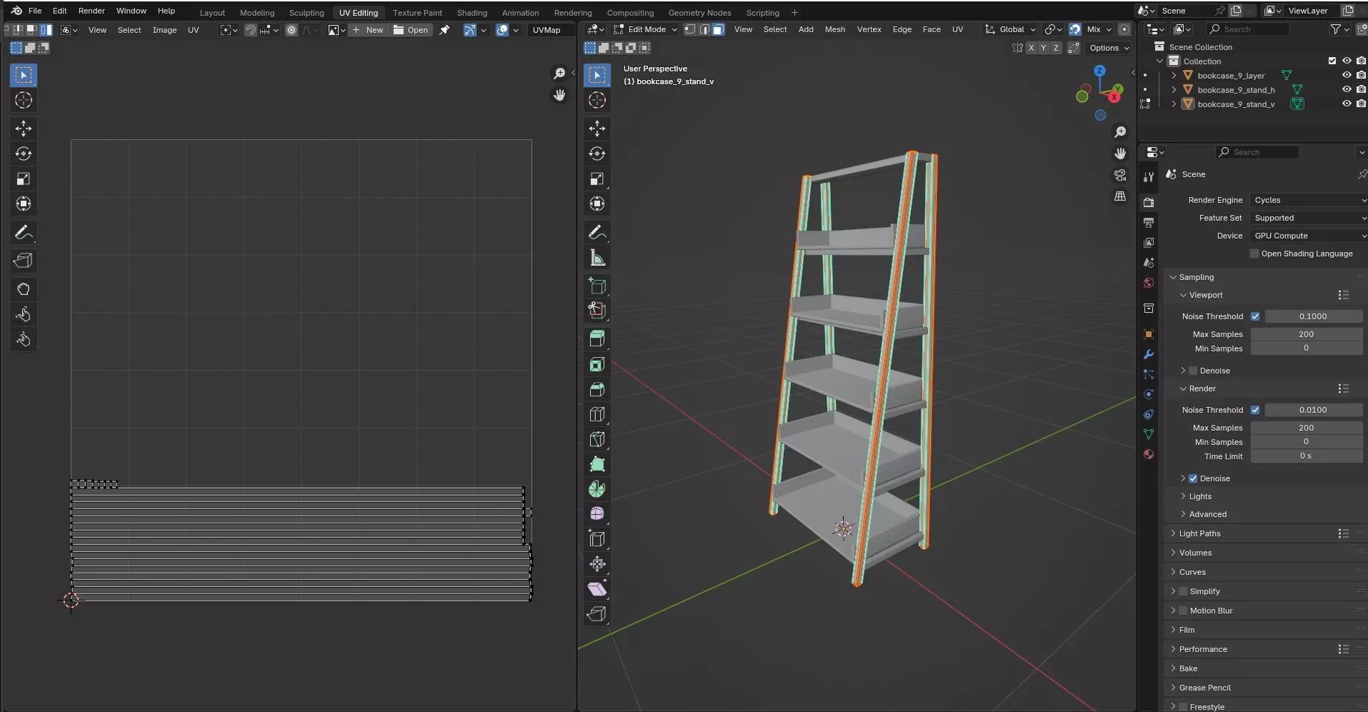 Bookcase CG43 3D model_9
