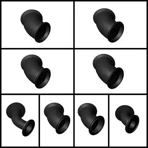 Sanitary Elbow 45 TC Complete Set 1-2 in to 4 in