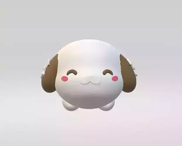 Chibi Dog 3d printabnle model     