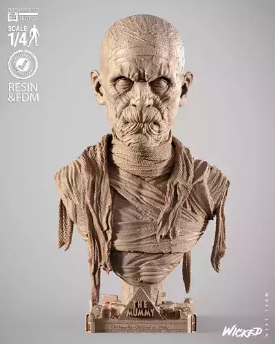 Wicked Movies Mummy Portrait Bust