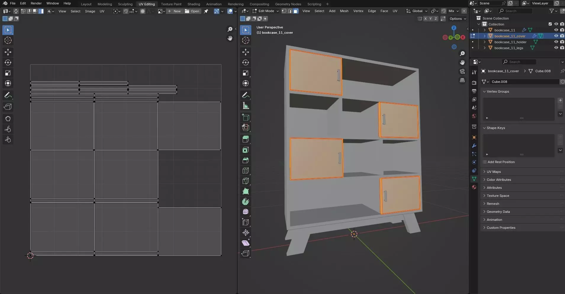 Bookcase CG45 3D model_10
