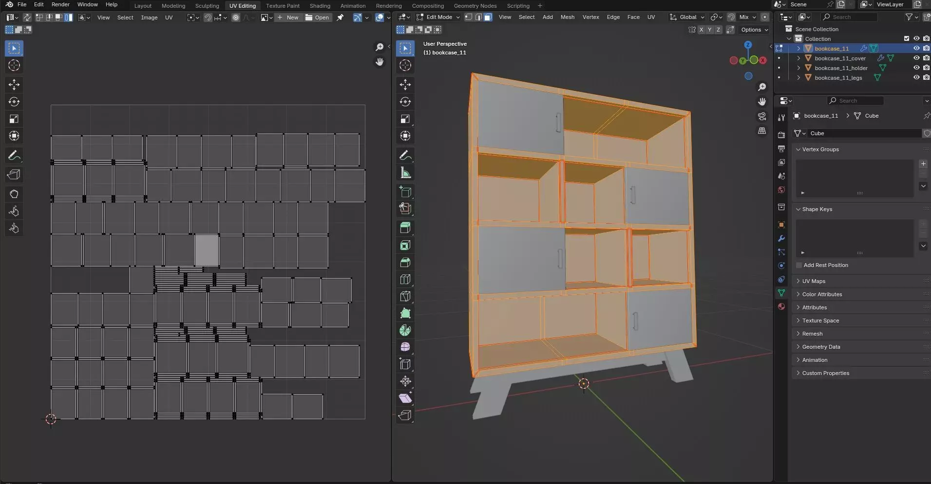 Bookcase CG45 3D model_9