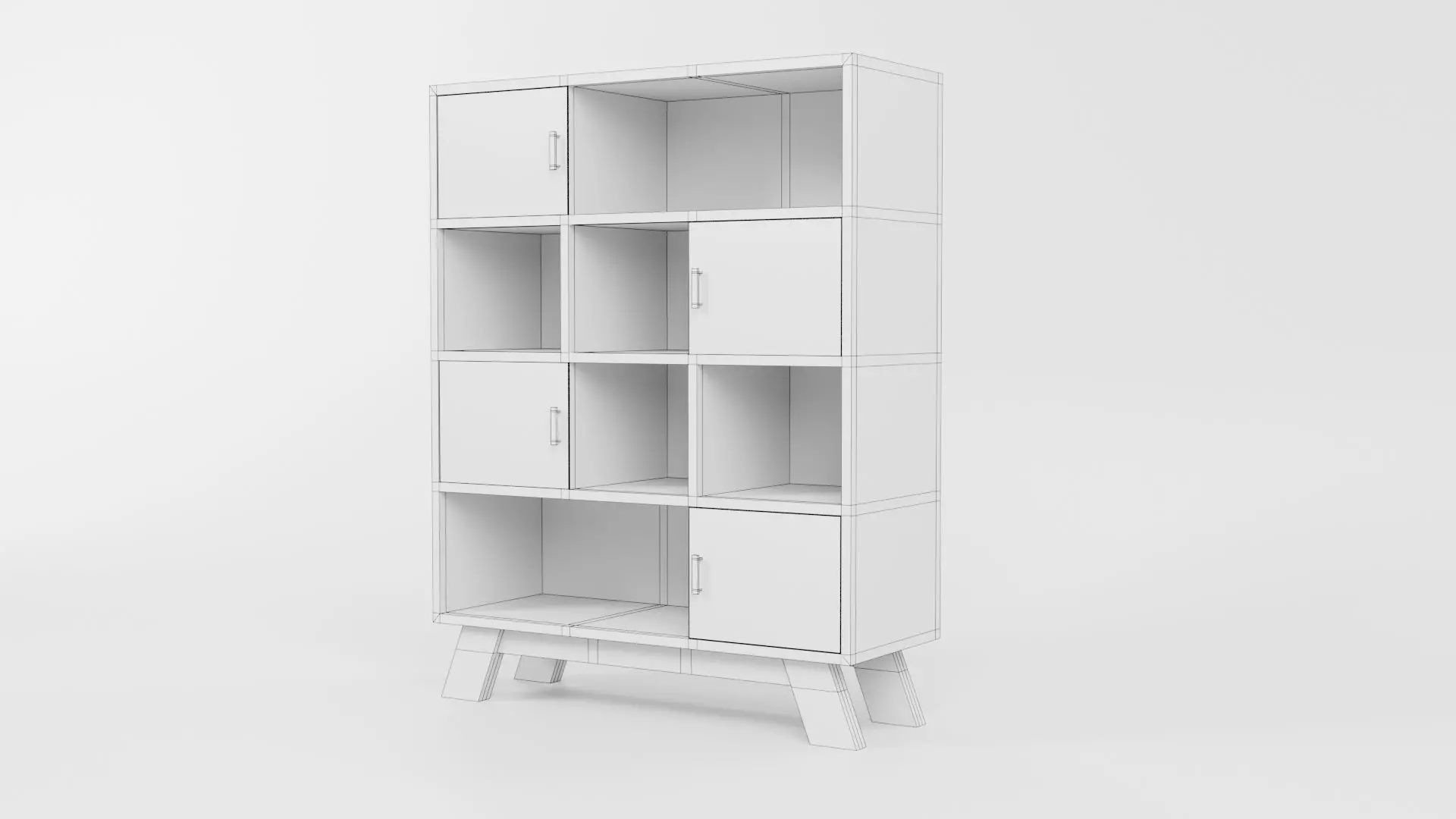 Bookcase CG45 3D model_5