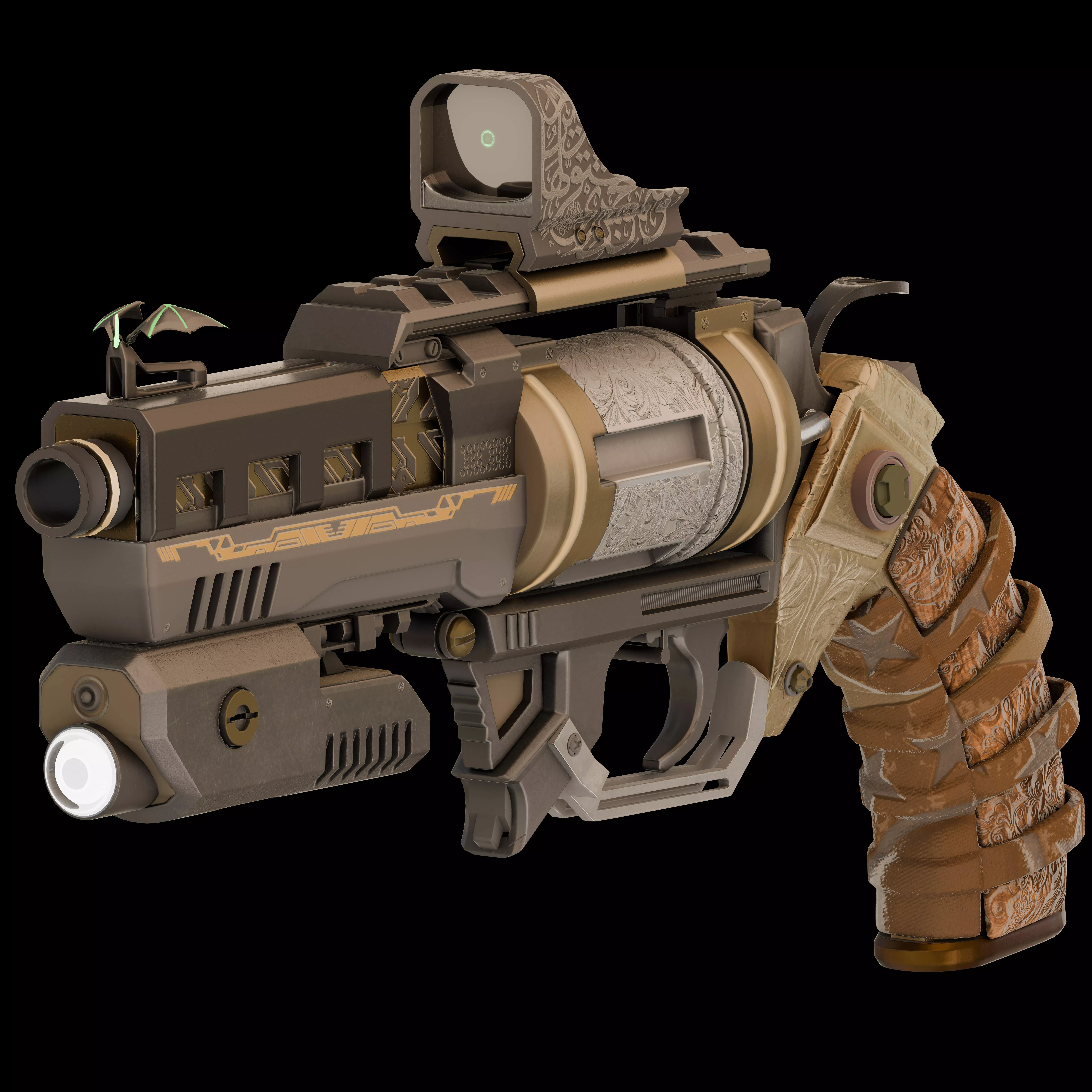 colt future Low-poly 3D model_0