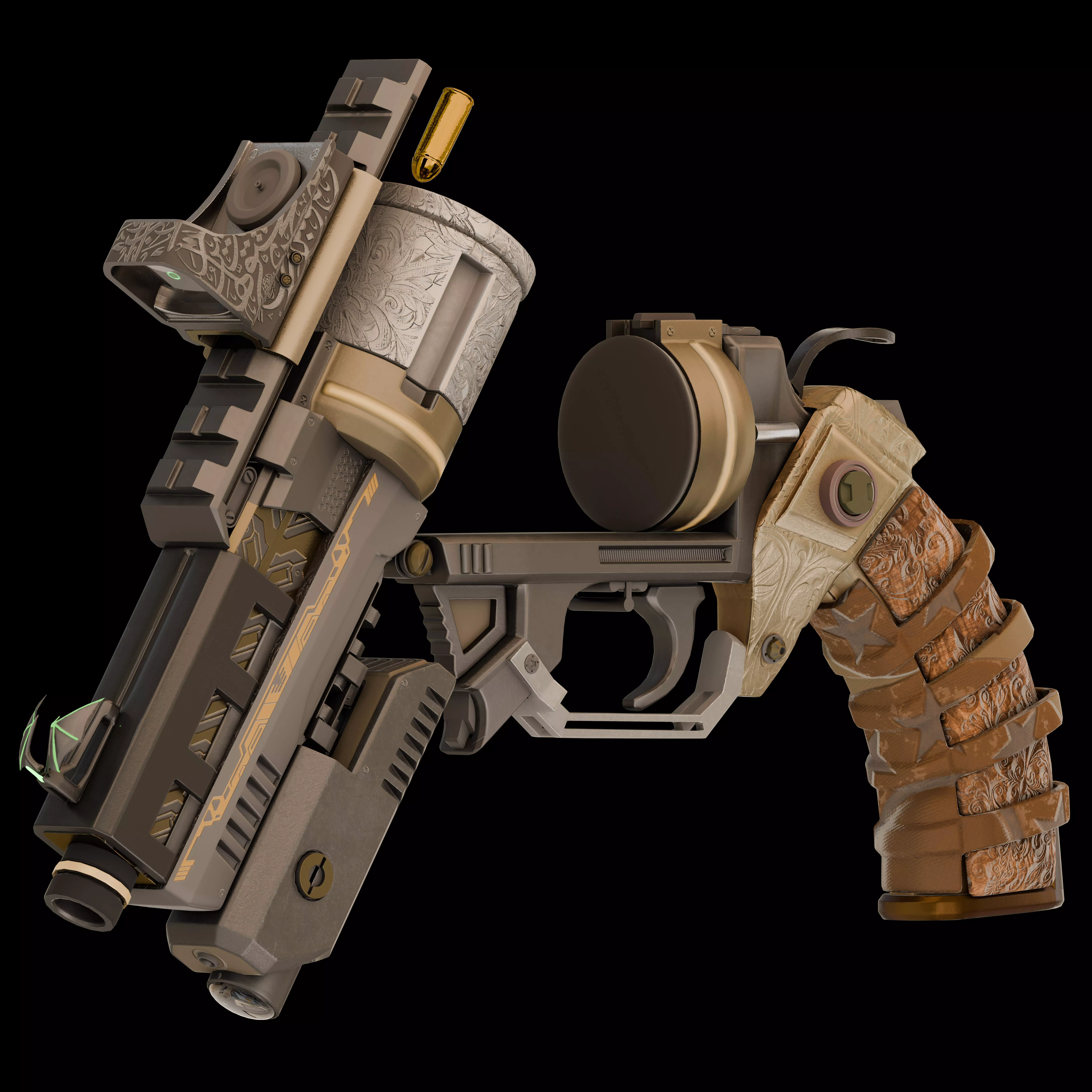 colt future Low-poly 3D model_3