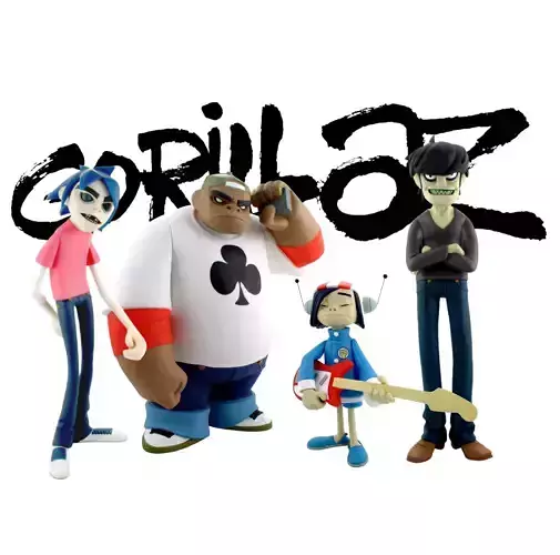 Gorillaz band pack x4 3D print model