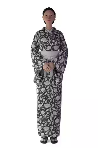 Japanese Kimono Girl - Traditional Outfit