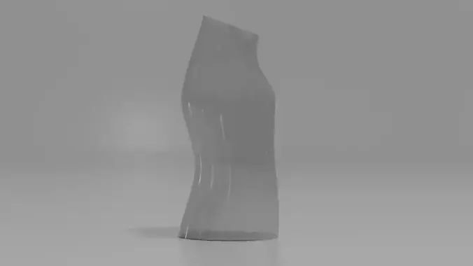 3D Glass Pitcher Elegant Sculptural Female Form