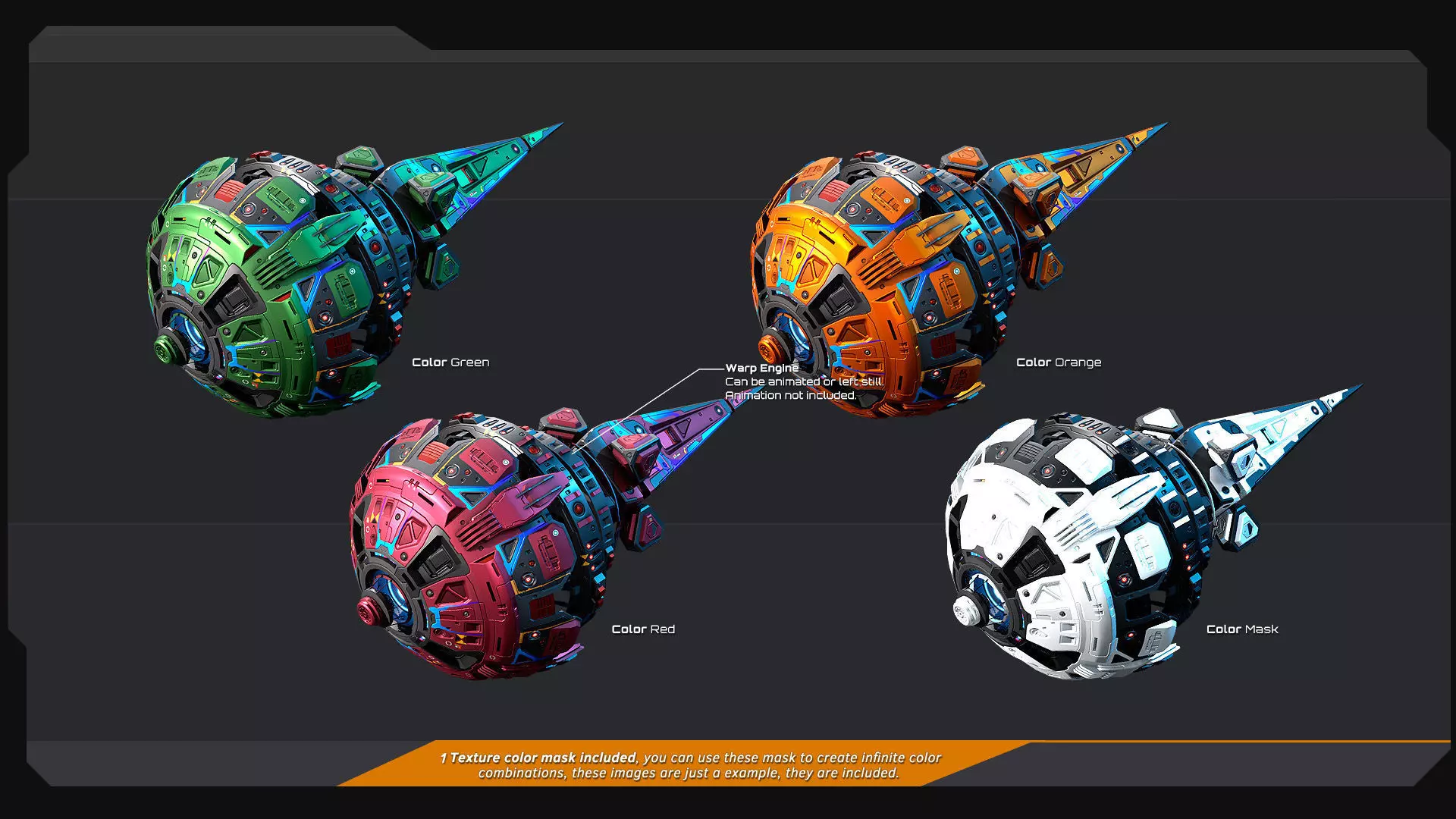 DRAKX Fleet Low-poly 3D model_24